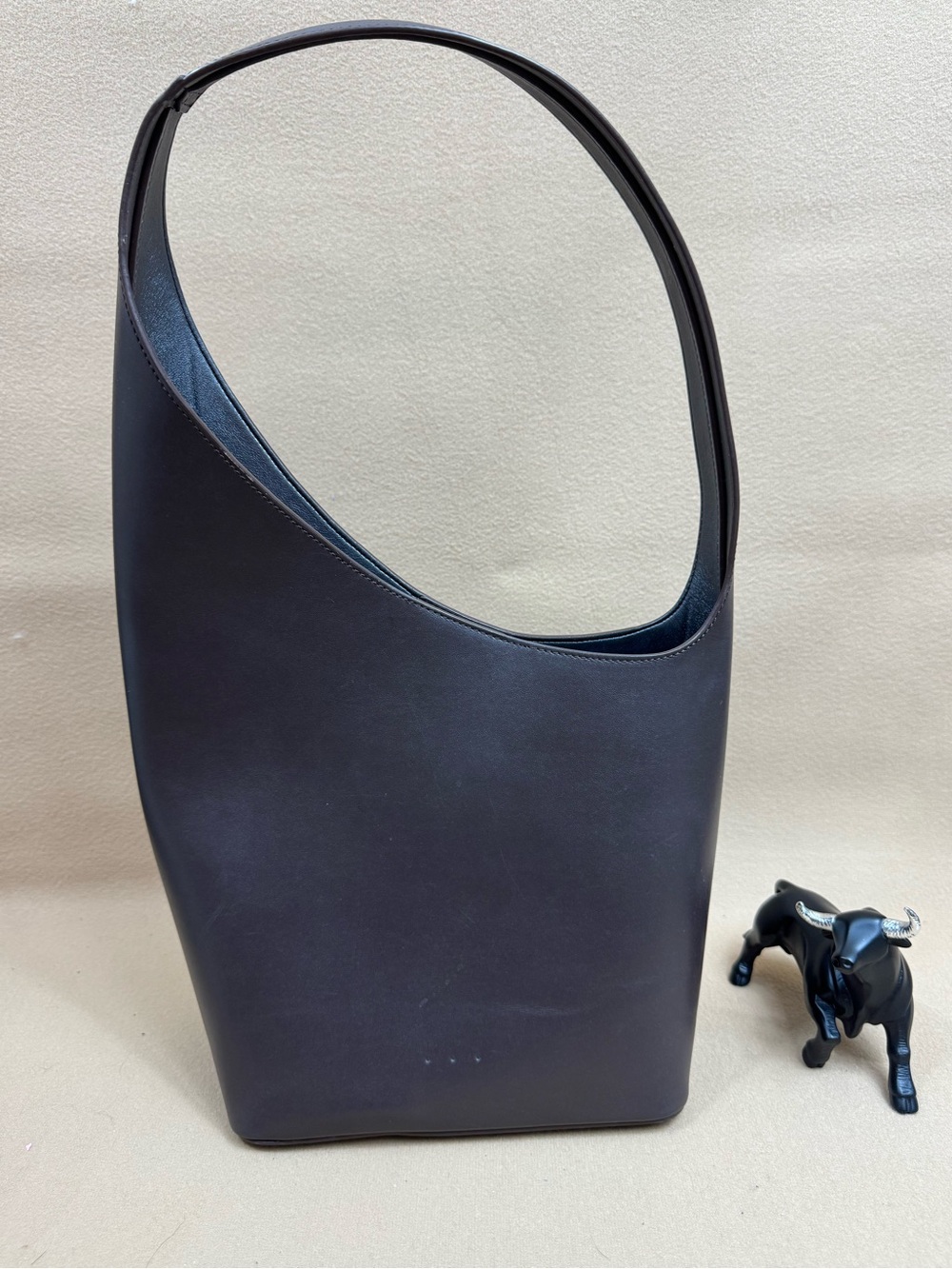Structured dark brown  Shoulder Tote Bag